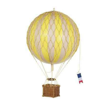 Réplique Montgolfière Ballon Jaune 18 cm  -amfap161y
