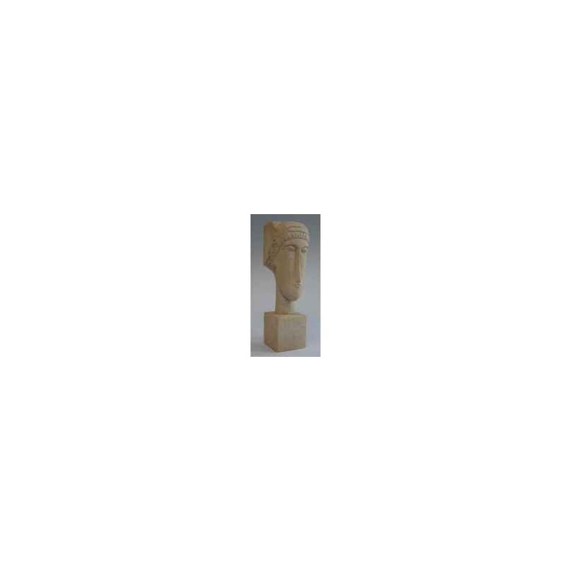 Figurine art mouseion modigliani head 20 cm cubic  mo07 3dMouseion