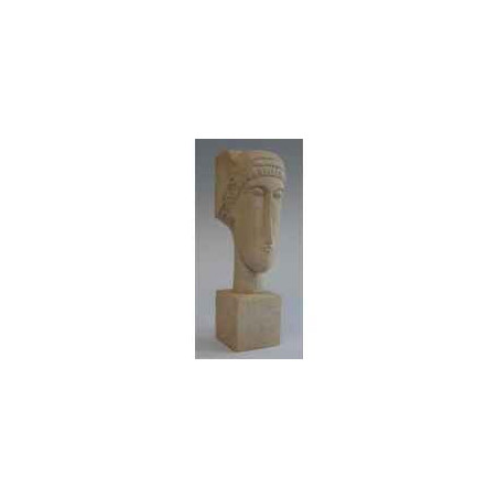 Figurine art mouseion modigliani head 20 cm cubic  mo07 3dMouseion