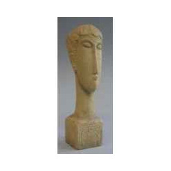 Figurine art mouseion modigliani head 20cm with inscription  mo08 3dMouseion