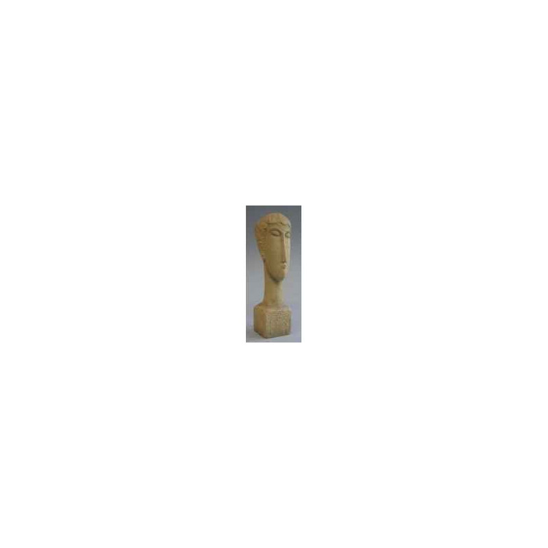 Figurine art mouseion modigliani head 20cm with inscription  mo08 3dMouseion