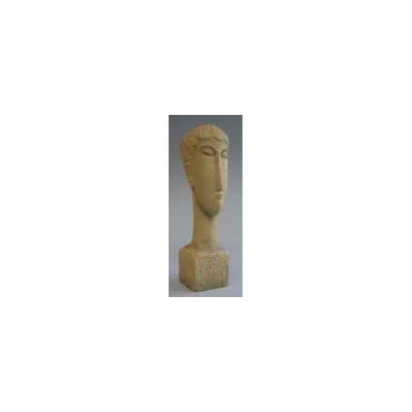 Figurine art mouseion modigliani head 20cm with inscription  mo08 3dMouseion