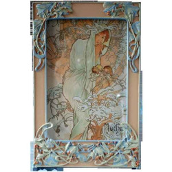 Figurine art mouseion mucha photo frame berries  muc02 3dMouseion