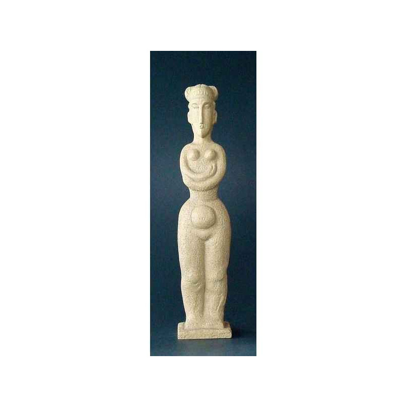Figurine art mouseion modigliani kariatide 29cm  mo11 3dMouseion