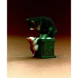 Figurine art mouseion ronner knip de beste vrienden 18  rk04 3dMouseion