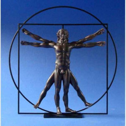 Figurine art mouseion da vinci l'homme de vitruve bronze  dav03 3dMouseion