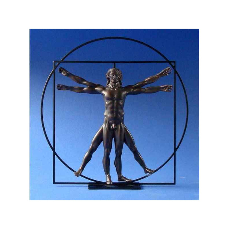 Figurine art mouseion da vinci l'homme de vitruve bronze  dav03 3dMouseion