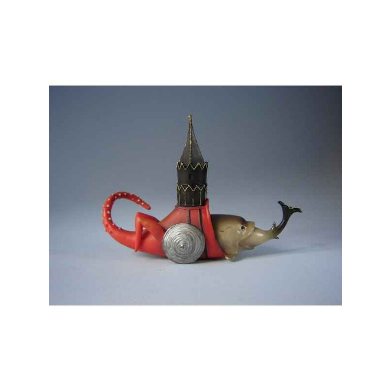 Figurine art mouseion jeroen bosch vis met toren jb03 3dMouseion