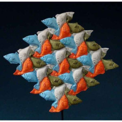 Figurine art mouseion escher vissen, 1938  esc01 3dMouseion