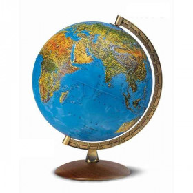 Globe Astra - Globe géographique lumineux - Cartographie double effet : physique éteint, politique allumé - Capitale d'état maté