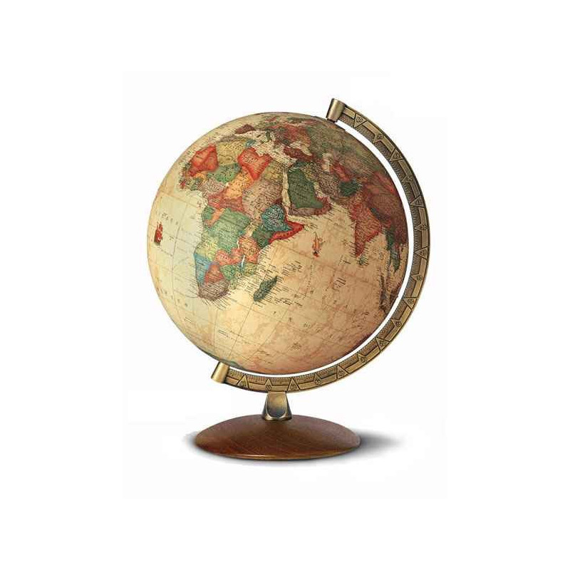 Globe de bureau - Antiquus - Globe géographique lumineux - Cartographie de type antique,  réactualisée - diam 30 cm - hauteur 38