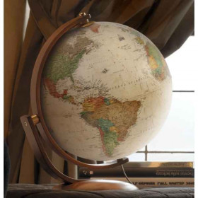 Globe de bureau Optimus 37 - Globe géographique lumineux - Cartographie de type antique,  réactualisée - diam 37 cm - hauteur 47