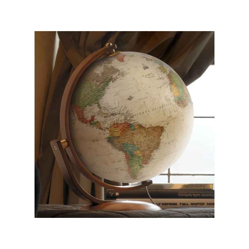 Globe de bureau Optimus 37 - Globe géographique lumineux - Cartographie de type antique,  réactualisée - diam 37 cm - hauteur 47
