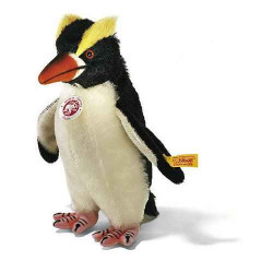 Peluche Steiff Pingouin Hippie mohair debout blanc et noir -st064531 dans Décoration de la mer