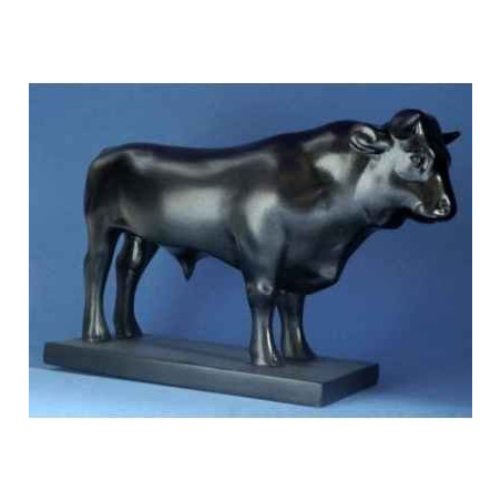 Animaux de la ferme Taureau 14cm par l'artiste François Pompon, collection 3dMouseion -POM15