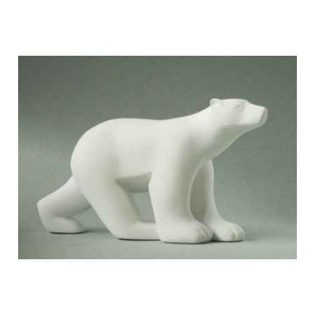 Animaux-Bois-Animaux-Bronzes propose Pocket art "ours blanc" d'après François Pompon, collection 3dMouseion -PA05POM