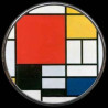 Miroir de poche mondriaan 3dMouseion -M31MO