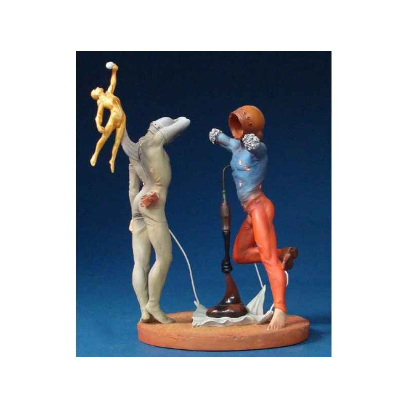 Figurine Artistique Salvador Dali Poésie d'Amérique , Les Athlètes cosmiques  -SD11