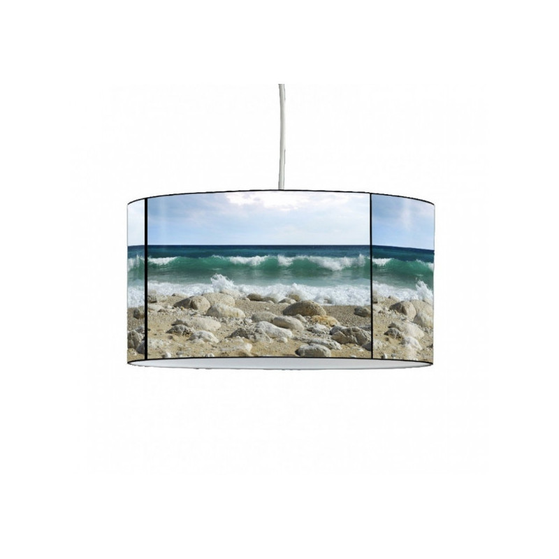 Lampe suspension marine galets et vague -MA1650SUS