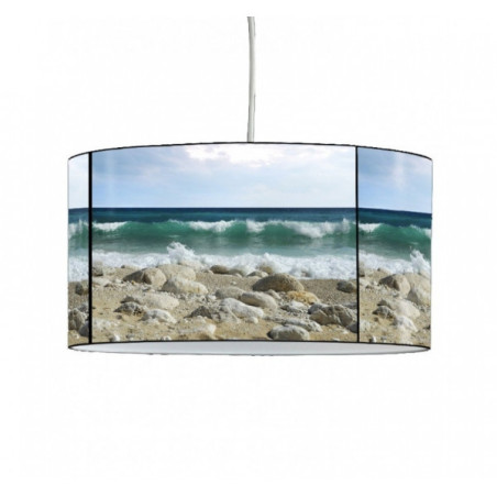 Lampe suspension marine galets et vague -MA1650SUS