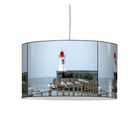 Lampe suspension marine phare et mouette -MA1201SUS
