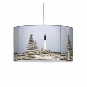Lampe suspension marine phare et galets -MA1422SUS