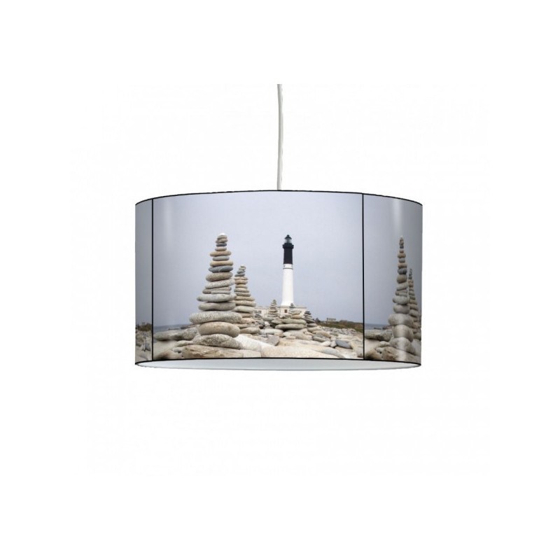 Lampe suspension marine phare et galets -MA1422SUS dans Décoration de la mer