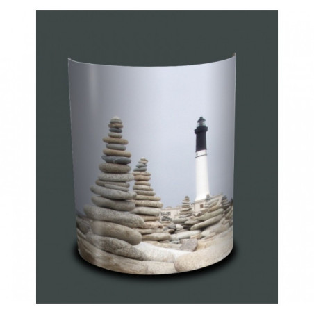 Applique murale phare et galets -MA1422APP dans Décoration de la mer