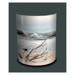 Phare-en-phare propose Applique murale vague et bois -ma1661app