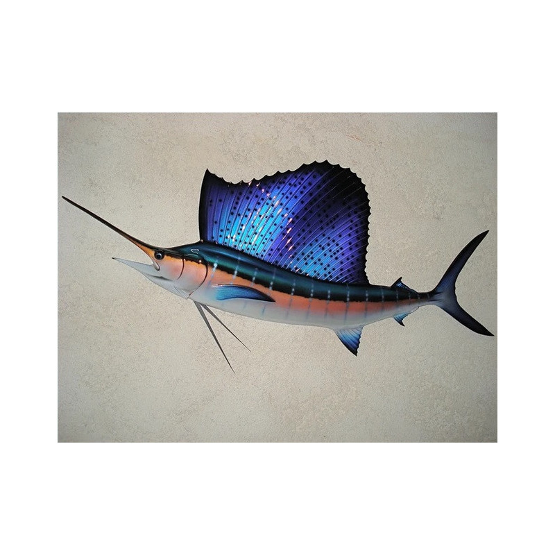 Grande sculpture relief Espadon voilier -GSR001