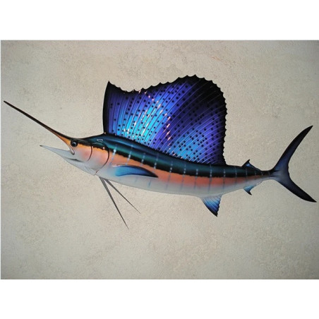 Grande sculpture relief Espadon voilier -GSR001