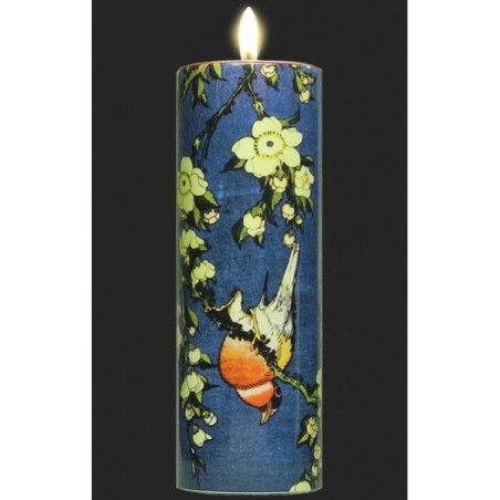 Bougie 14,5cm hokusai bullfinch and blossom Parastone -TC09HOK