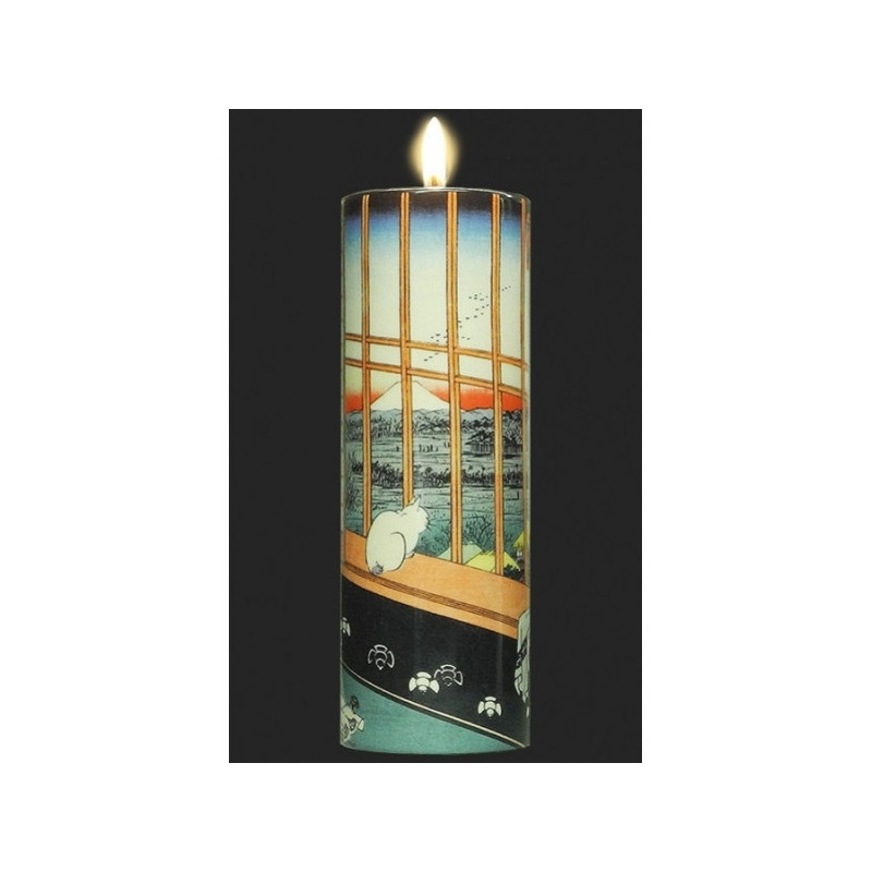 Bougie 14,5cm hiroshige cat mt fuji Parastone -TC16HI