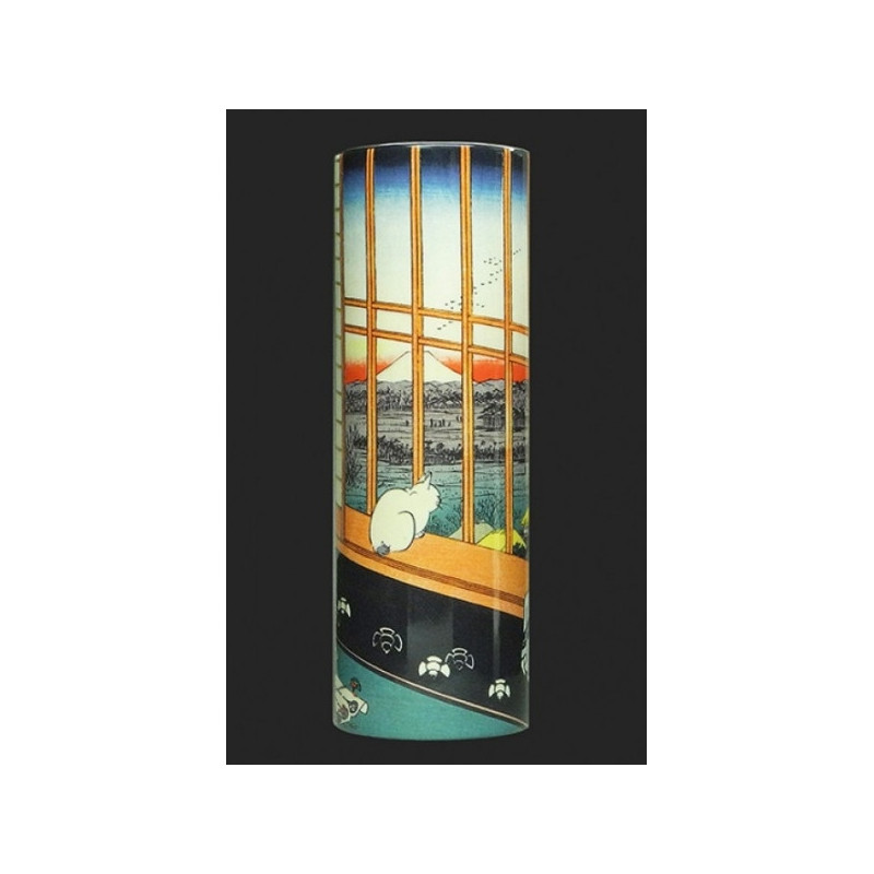 Vase small hiroshige cat sees fuji mt Parastone -VAS08HI